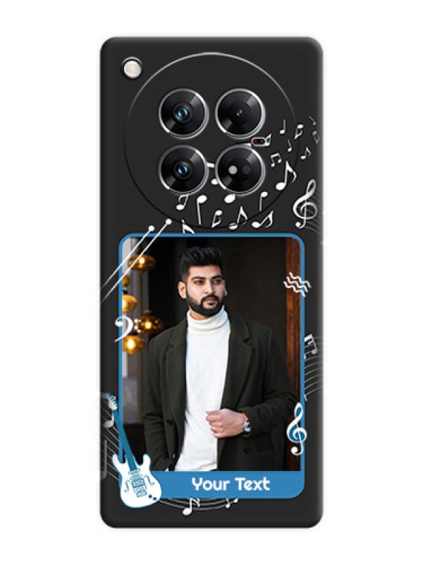 Custom Musical Theme Design with Text on Photo On Space Black Custom Soft Matte Mobile Back Cover - Infinix Zero 40 5G