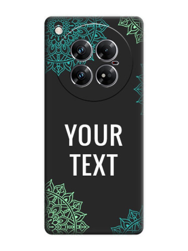 Custom Your Name with Floral Design On Space Black Custom Soft Matte Mobile Back Cover - Infinix Zero 40 5G