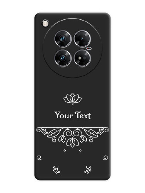 Custom Lotus Garden Custom Text On Space Black Custom Soft Matte Mobile Back Cover - Infinix Zero 40 5G