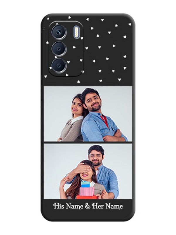 Custom Miniature Love Symbols with Name On Space Black Custom Soft Matte Mobile Back Cover - Infinix Zero 5G 2023