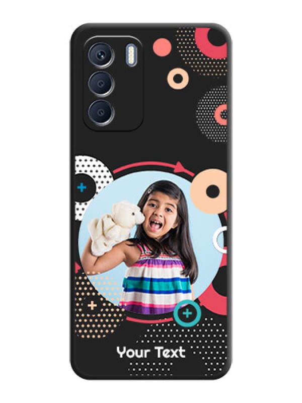 Custom Multicoloured Round Image On Space Black Custom Soft Matte Mobile Back Cover - Infinix Zero 5G 2023