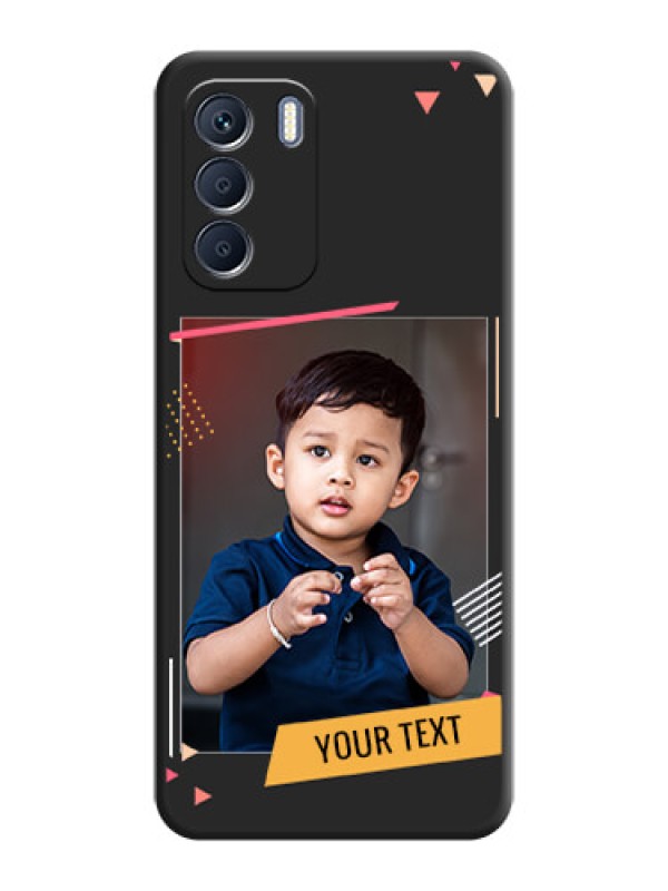 Custom Photo Frame with Triangle Small Dots on Photo On Space Black Custom Soft Matte Mobile Back Cover - Infinix Zero 5G 2023