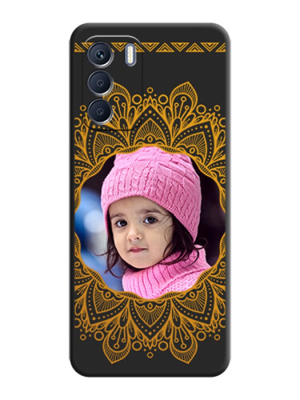 Custom Round Image with Floral Design On Space Black Custom Soft Matte Mobile Back Cover - Infinix Zero 5G 2023