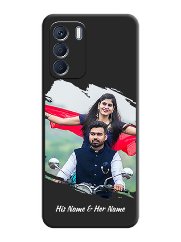 Custom Grunge Brush Strokes on Photo On Space Black Custom Soft Matte Mobile Back Cover - Infinix Zero 5G 2023