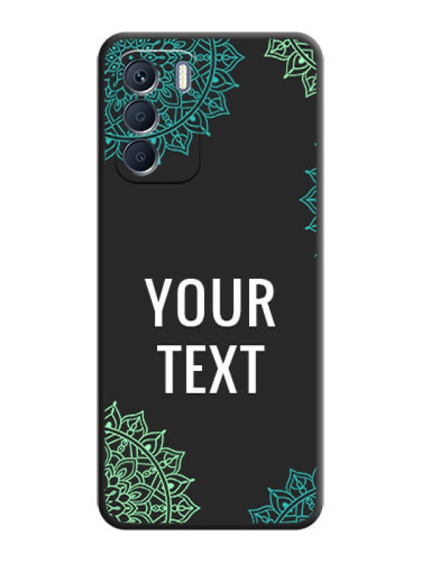 Custom Your Name with Floral Design On Space Black Custom Soft Matte Mobile Back Cover - Infinix Zero 5G 2023