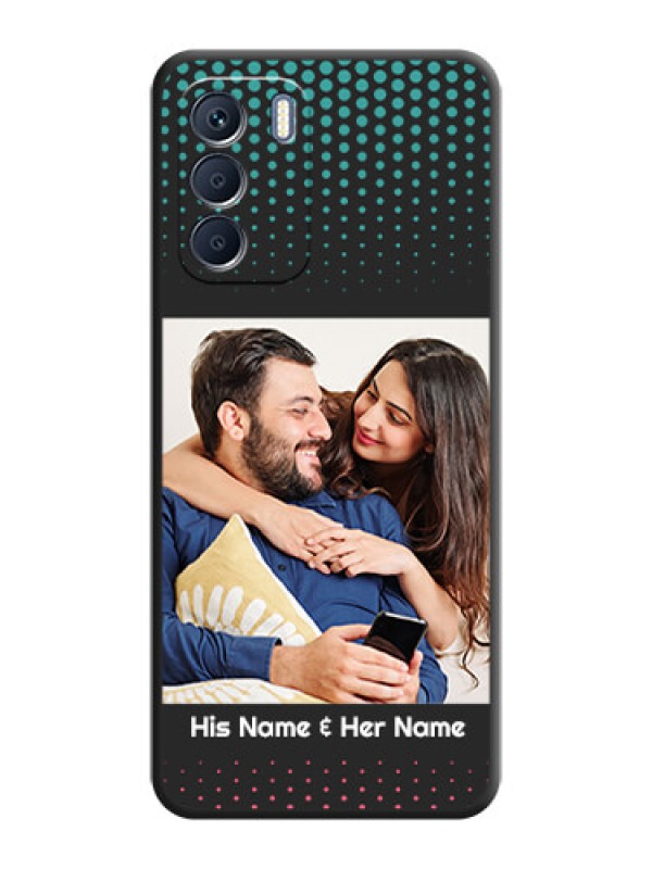 Custom Faded Dots with Grunge Photo Frame and Text On Space Black Custom Soft Matte Mobile Back Cover - Infinix Zero 5G 2023