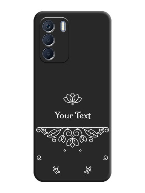 Custom Lotus Garden Custom Text On Space Black Custom Soft Matte Mobile Back Cover - Infinix Zero 5G 2023