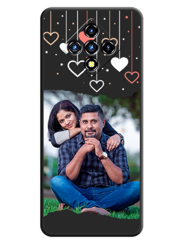Custom Love Hangings with Splash Wave Picture on Space Black Custom Soft Matte Phone Back Cover - Infinix Zero 8