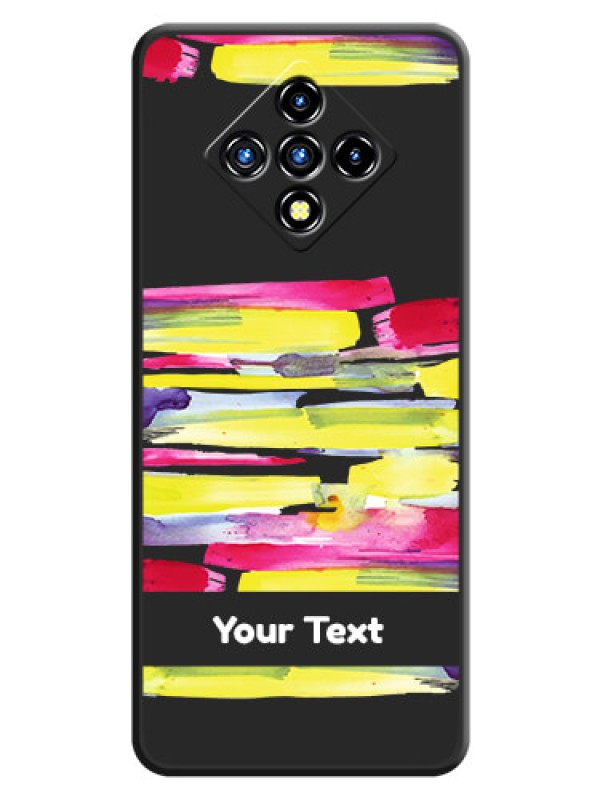 Custom Brush Coloured on Space Black Personalized Soft Matte Phone Covers - Infinix Zero 8
