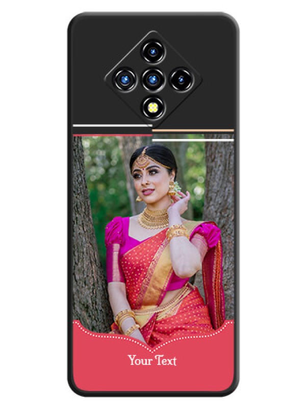 Custom Classic Plain Design with Name on Photo on Space Black Soft Matte Phone Cover - Infinix Zero 8