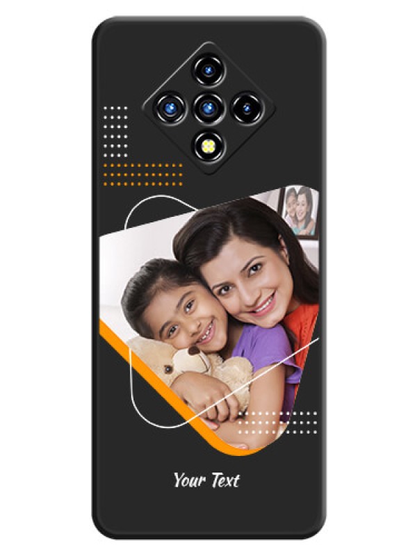 Custom Yellow Triangle on Photo on Space Black Soft Matte Phone Cover - Infinix Zero 8