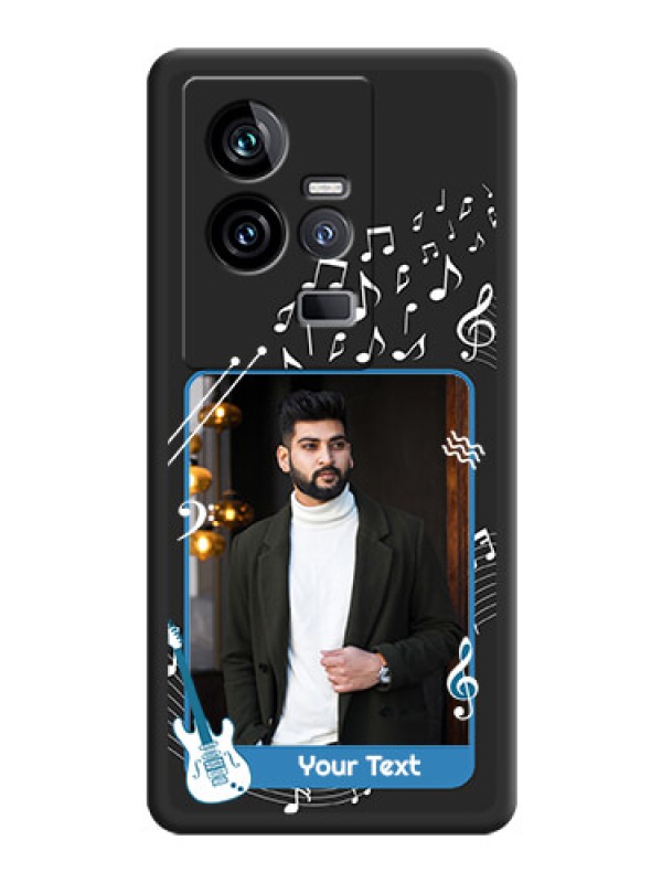 Custom Musical Theme Design with Text on Photo on Space Black Soft Matte Mobile Case - iQOO 11 5G