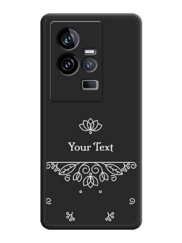 Custom Lotus Garden Custom Text On Space Black Personalized Soft Matte Phone Covers -iQOO 11 5G