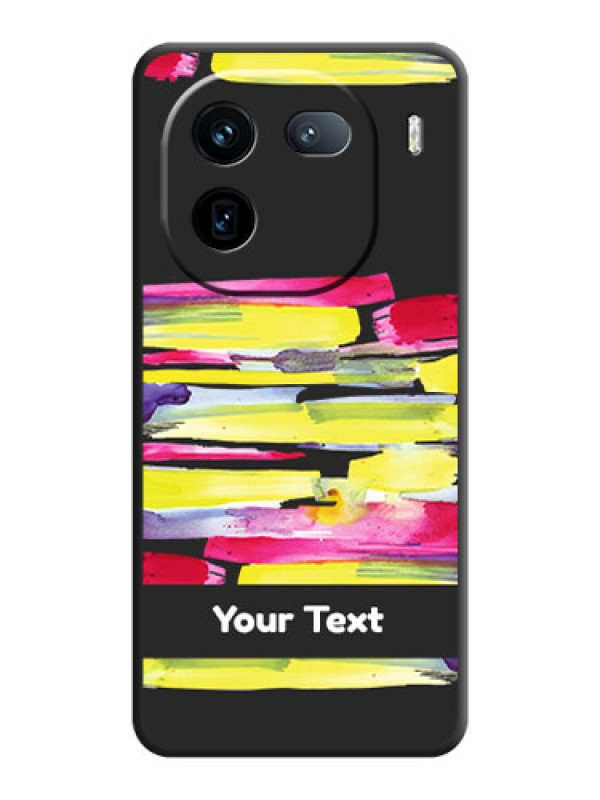Custom Brush Coloured On Space Black Custom Soft Matte Mobile Back Cover - iQOO 12 5G