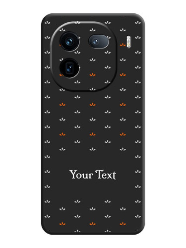 Custom Simple Pattern With Custom Text On Space Black Custom Soft Matte Mobile Back Cover - iQOO 12 5G
