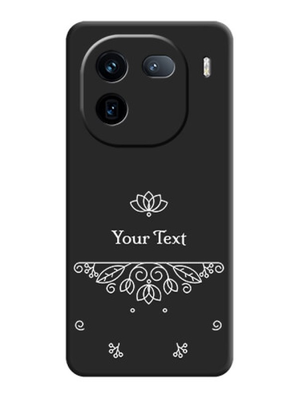 Custom Lotus Garden Custom Text On Space Black Custom Soft Matte Mobile Back Cover - iQOO 12 5G