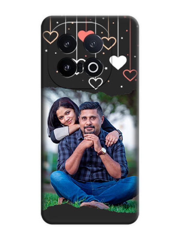 Custom Love Hangings with Splash Wave Picture On Space Black Custom Soft Matte Mobile Back Cover - iQOO 13 5G