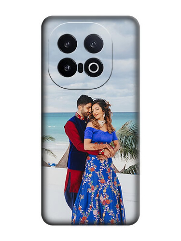 Custom Full Single Pic Upload On Space Black Custom Soft Matte Mobile Back Cover - iQOO 13 5G