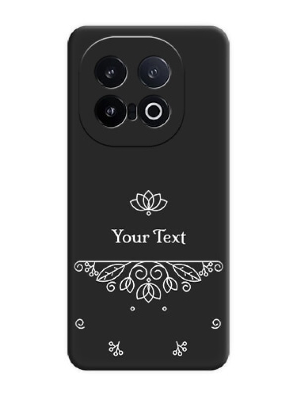 Custom Lotus Garden Custom Text On Space Black Custom Soft Matte Mobile Back Cover - iQOO 13 5G