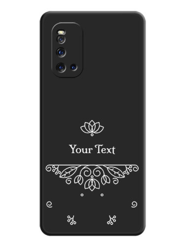 Custom Lotus Garden Custom Text On Space Black Personalized Soft Matte Phone Covers -Iqoo 3 5G