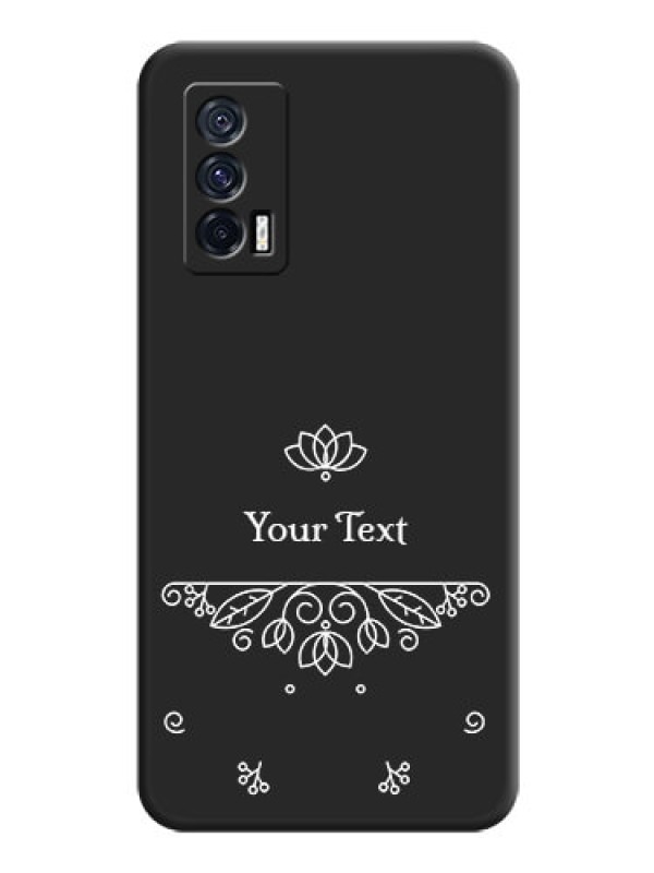 Custom Lotus Garden Custom Text On Space Black Personalized Soft Matte Phone Covers -Iqoo 7 5G