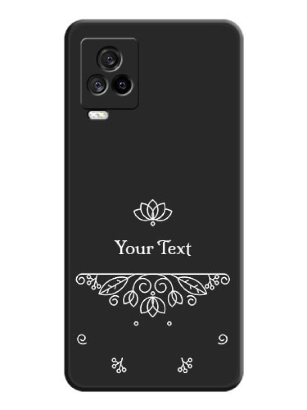 Custom Lotus Garden Custom Text On Space Black Personalized Soft Matte Phone Covers -Iqoo 7 Legend 5G