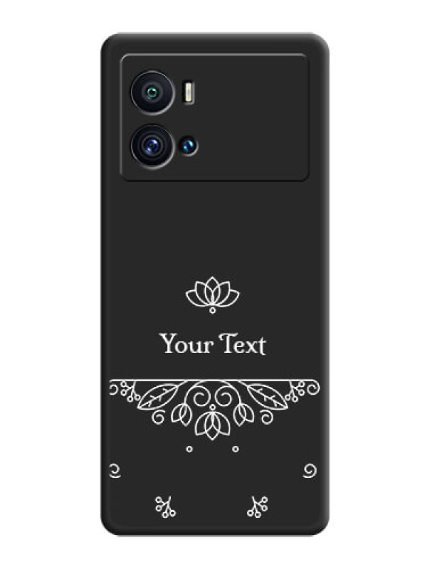 Custom Lotus Garden Custom Text On Space Black Personalized Soft Matte Phone Covers -Iqoo 9 Pro 5G