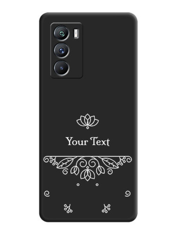 Custom Lotus Garden Custom Text On Space Black Personalized Soft Matte Phone Covers -Iqoo 9 Se 5G