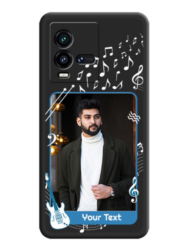 Custom Musical Theme Design with Text on Photo on Space Black Soft Matte Mobile Case - iQOO 9T 5G