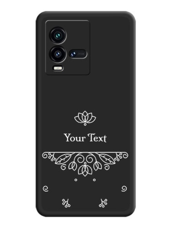 Custom Lotus Garden Custom Text On Space Black Personalized Soft Matte Phone Covers -Iqoo 9T 5G