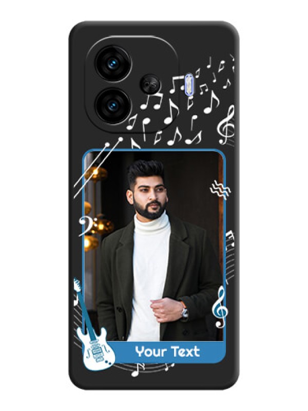 Custom Musical Theme Design with Text on Photo On Space Black Custom Soft Matte Mobile Back Cover - iQOO Neo 10R 5G