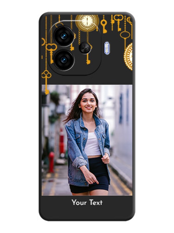 Custom Decorative Design with Text On Space Black Custom Soft Matte Mobile Back Cover - iQOO Neo 10R 5G