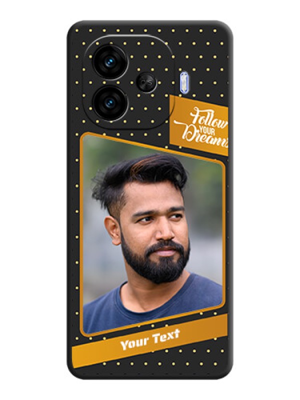 Custom Follow Your Dreams with White Dots On Space Black Custom Soft Matte Mobile Back Cover - iQOO Neo 10R 5G