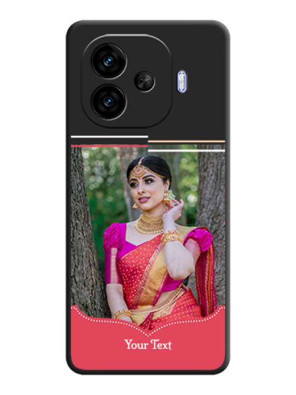 Custom Classic Plain Design with Name On Space Black Custom Soft Matte Mobile Back Cover - iQOO Neo 10R 5G