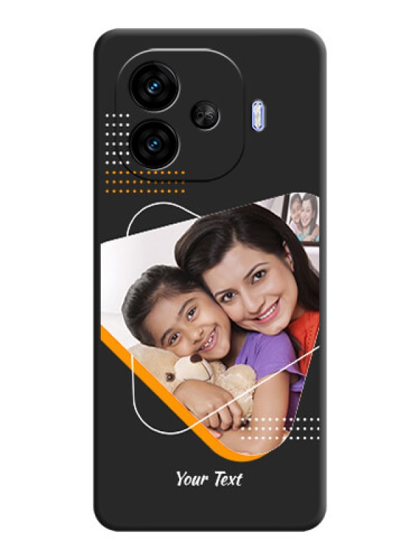 Custom Yellow Triangle on Photo On Space Black Custom Soft Matte Mobile Back Cover - iQOO Neo 10R 5G