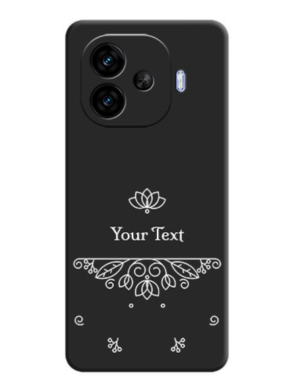 Custom Lotus Garden Custom Text On Space Black Custom Soft Matte Mobile Back Cover - iQOO Neo 10R 5G