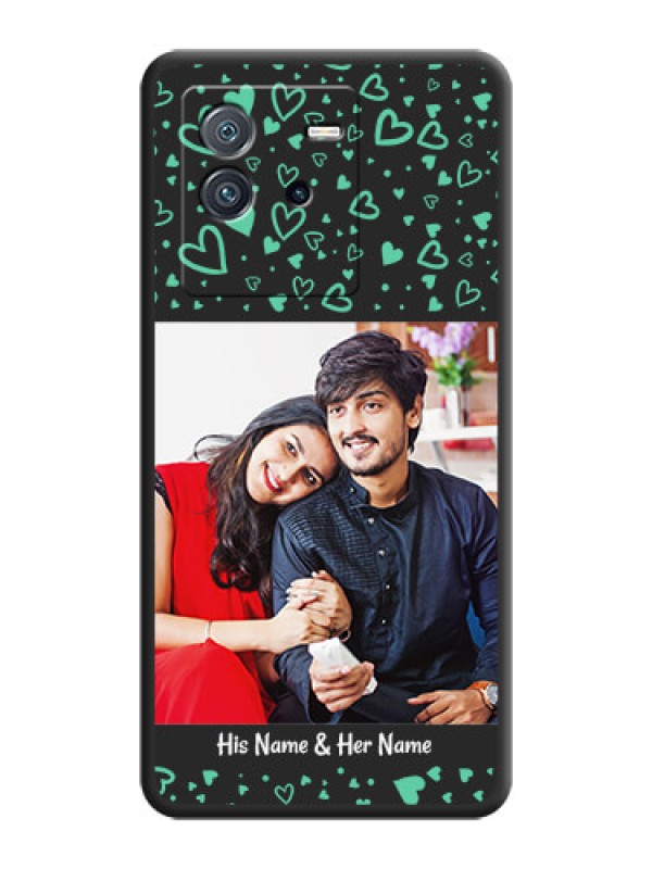 Custom Sea Green Indefinite Love Pattern on Photo on Space Black Soft Matte Mobile Cover - iQOO Neo 6 5G