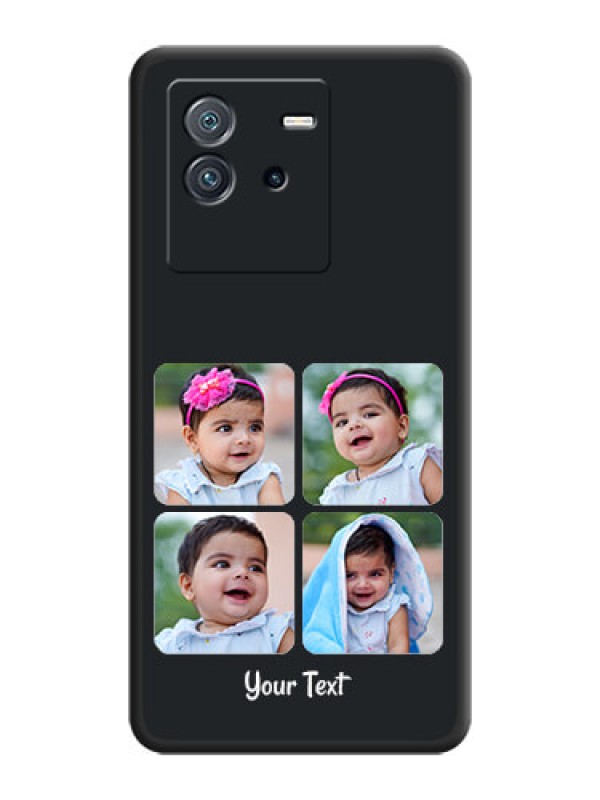 Custom Floral Art with 6 Image Holder on Photo on Space Black Soft Matte Mobile Case - iQOO Neo 6 5G