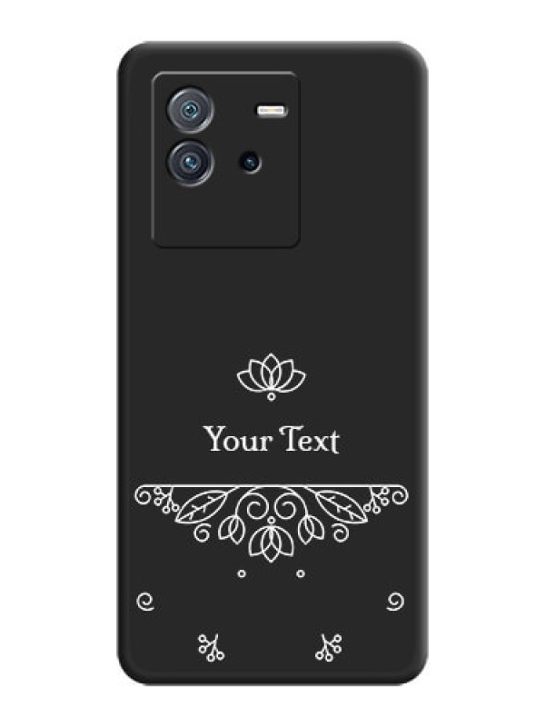 Custom Lotus Garden Custom Text On Space Black Personalized Soft Matte Phone Covers -Iqoo Neo 6 5G