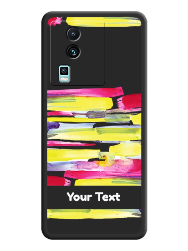 Custom Brush Coloured on Space Black Personalized Soft Matte Phone Covers - iQOO Neo 7 5G