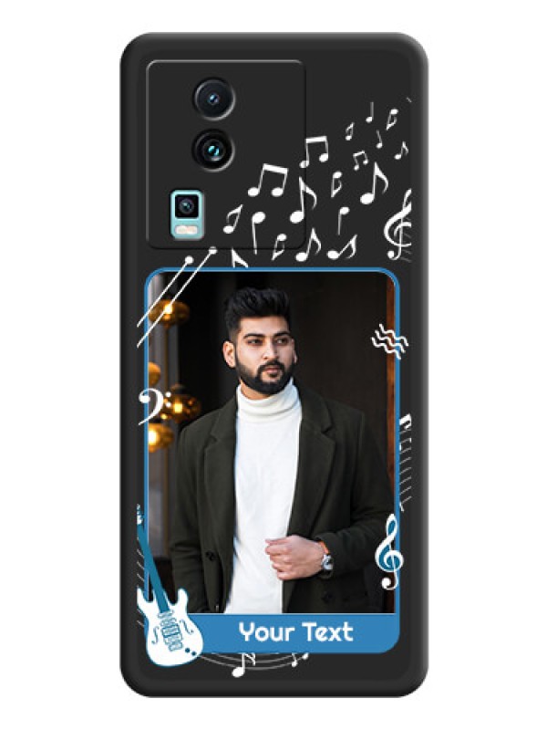Custom Musical Theme Design with Text on Photo on Space Black Soft Matte Mobile Case - iQOO Neo 7 5G