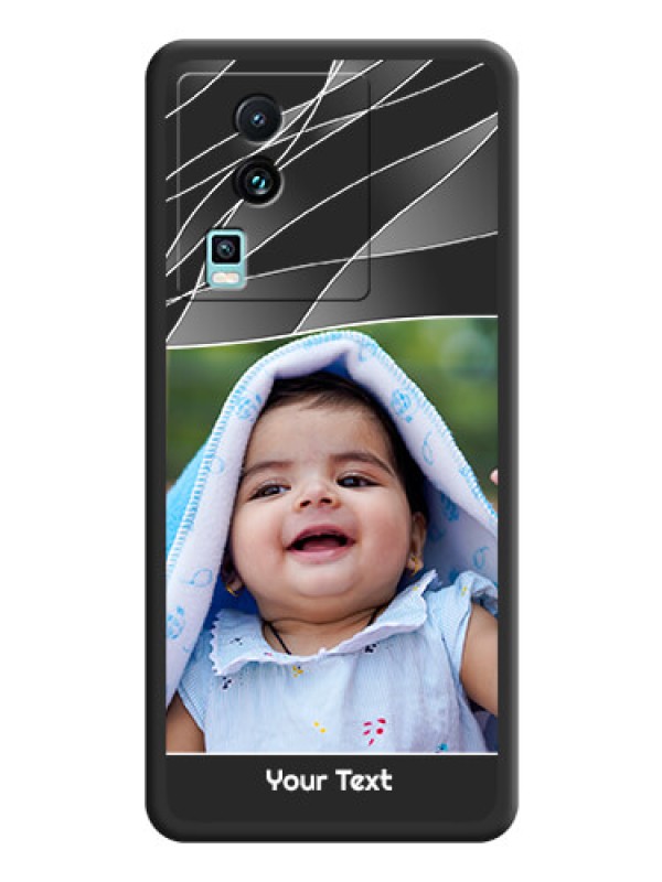 Custom Mixed Wave Lines on Photo on Space Black Soft Matte Mobile Cover - iQOO Neo 7 5G