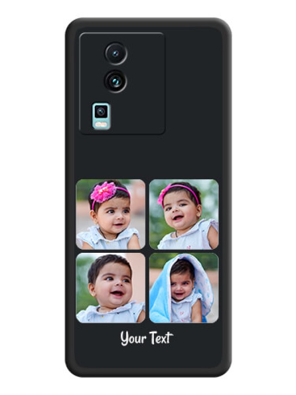 Custom Floral Art with 6 Image Holder on Photo on Space Black Soft Matte Mobile Case - iQOO Neo 7 5G