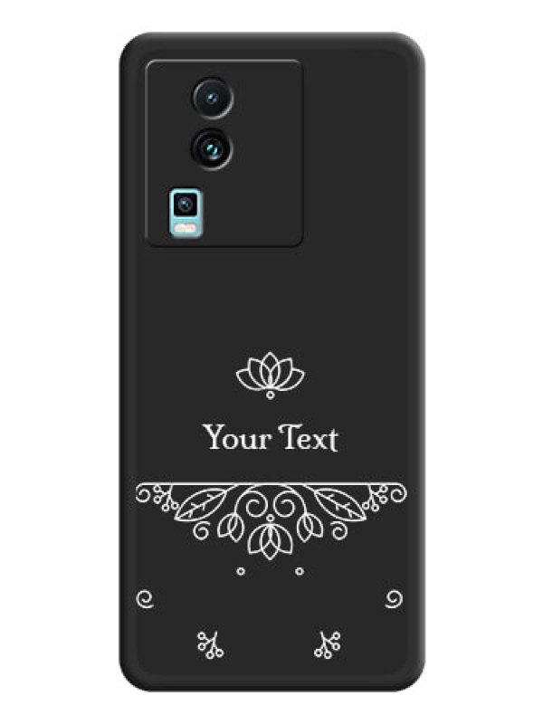 Custom Lotus Garden Custom Text On Space Black Personalized Soft Matte Phone Covers -QOO Neo 7 Pro 5G