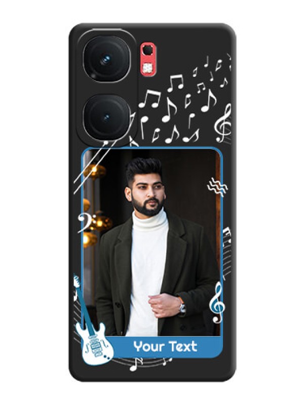 Custom Musical Theme Design with Text - Photo on Space Black Soft Matte Mobile Case - iQOO Neo 9 Pro 5G