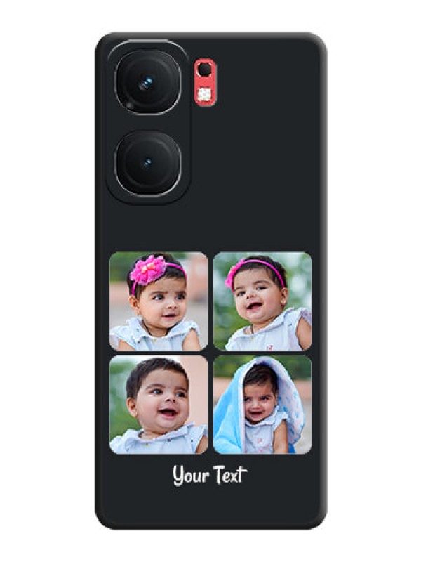 Custom Floral Art with 6 Image Holder - Photo on Space Black Soft Matte Mobile Case - iQOO Neo 9 Pro 5G