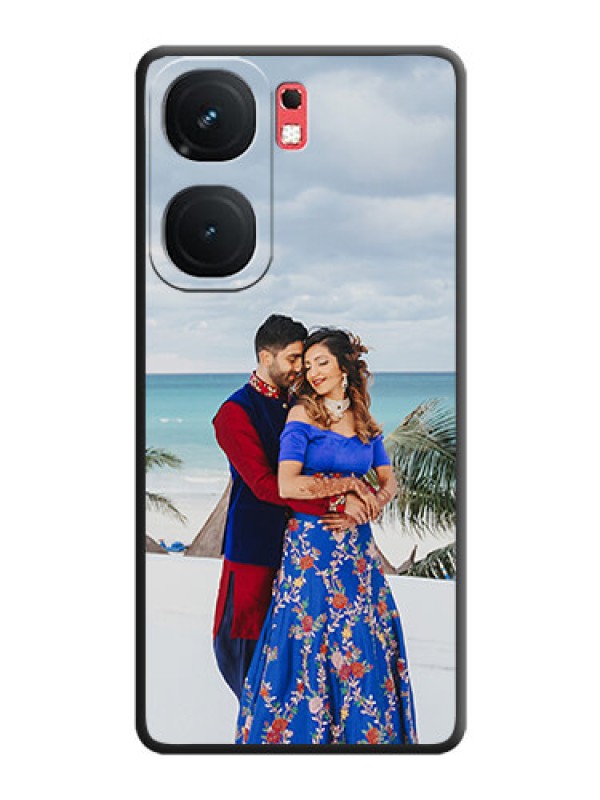 Custom Full Single Pic Upload On Space Black Personalized Soft Matte Phone Covers - iQOO Neo 9 Pro 5G