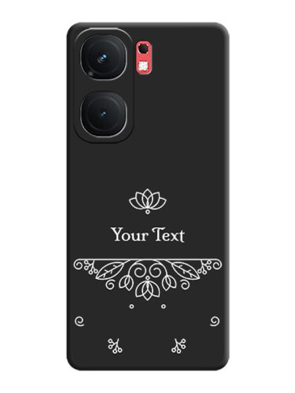 Custom Lotus Garden Custom Text On Space Black Personalized Soft Matte Phone Covers - iQOO Neo 9 Pro 5G