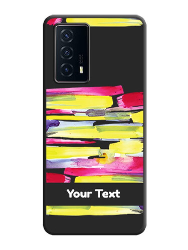 Custom Brush Coloured on Space Black Personalized Soft Matte Phone Covers - iQOO Z5 5G