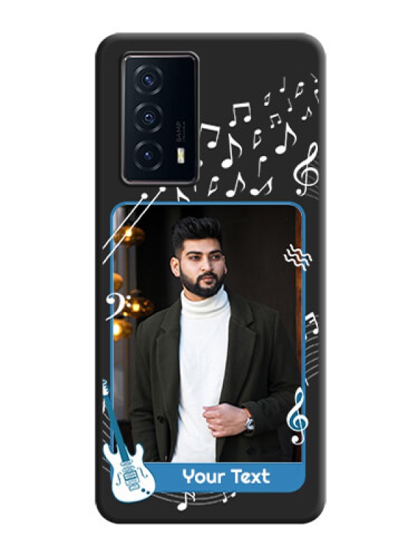Custom Musical Theme Design with Text on Photo on Space Black Soft Matte Mobile Case - iQOO Z5 5G
